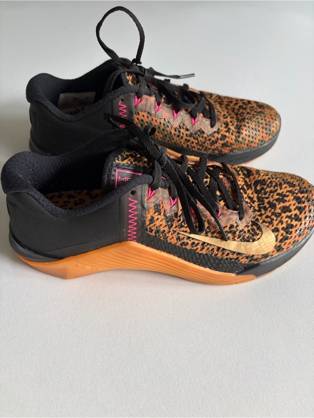 Nike Metcon 6 Leopard Cheetah Print Training Shoes Women’s Size 9 CrossFit